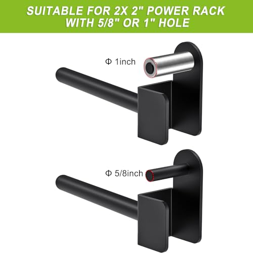 Image of Kipika Weight Plate Holder for 2x2 and 3x3 Power Rack - Attachment for Storage - Fits Standard 1-inch or Olympic 2-inch Plates - Set of 2
