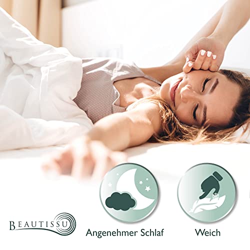 Beautissu Matratzenunterlage mit Noppen 140x200 cm BEAUTECT - Matratzenschoner Boxspringbett rutschfest Lattenrostauflage, Antirutschmatte Matratzen Unterlage - Lattenrostschoner mit Oeko-Tex Siegel