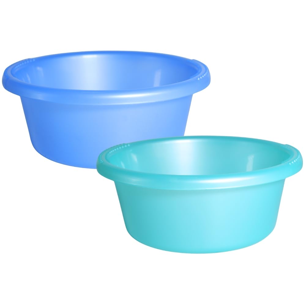 Sunaira Bowlpro Multipurpose Round Plastic Bowl 750 ml for Mixing,Serving,Washing Fruits & Vegetables,Hair Colour,Dough and Food Storage|Food Grade,Stackable|Kitchen,Salon|Set of 2|Blue Green-image-38