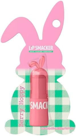 Lip Smacker Bunny Lip Balm, Moisturizing & Hydrating Lip Care, Fun & Collectible Easter Gift for Kids & Lip Balm Lovers - Berry Hoppy
