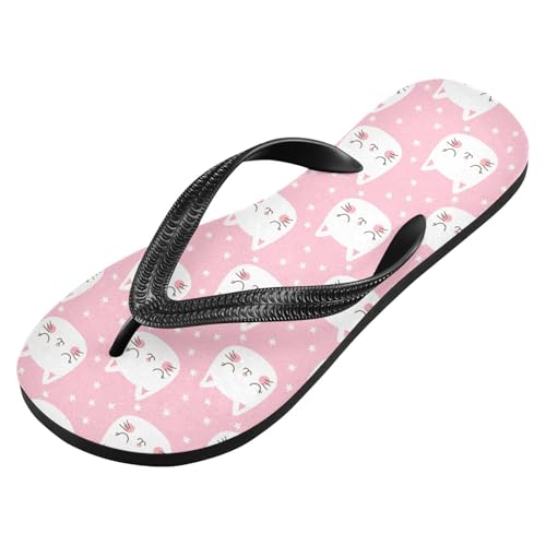 Women Beach Summer Casual Flip Flop Cute Cat Star PinkQuick Dry Sandals Slipper for Men A2301296