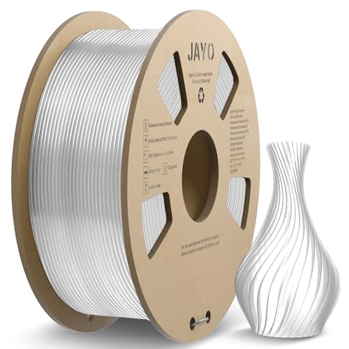 JAYO PLA+ Filament 1.75mm, PLA Plus 3D Printer Filament 1.1kg Spools, Neatly Wound Filament, Dimensional Accuracy +/- 0.02, Toughness PLA+ Transparent