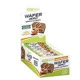 why nature wafer zero - cialda di wafer con ripieno proteico - snack proteici senza glutine - box da 24 pezzi - 35 gr (cacao e nocciola)