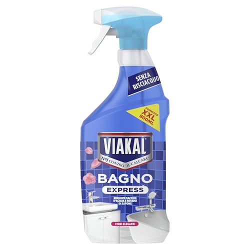 Viakal Spray Classico Con Tecnologia Anti-goccia, Il Numero Uno Per Il Tuo Bagno Contro Il Calcare E Le Macchie D'Acqua 800ml