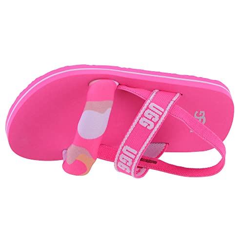 UGG Unisex-Child Zuma Sling Camopop Sandal, Taffy Pink, 6-7 Infant
