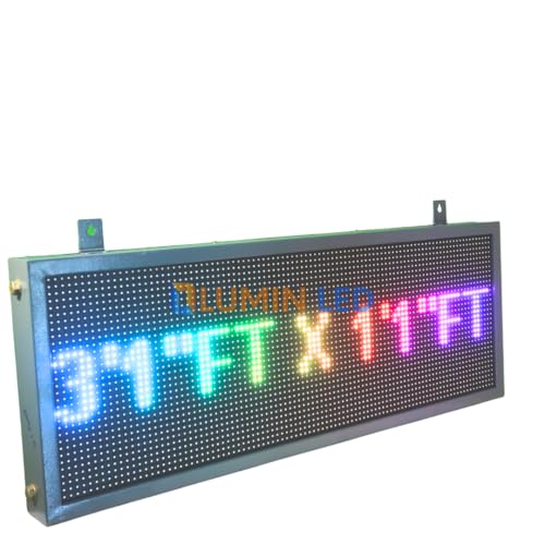 Image of Multicolor LED Scrolling Display / P10 Scrolling Display Board with Wi-Fi - Mobile App /pc (3'1 inch FT X 1'0 inch FT)