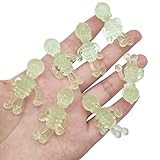 Generic Juego de 10 Piezas de Juguete de Esqueleto Luminoso Elástico de Halloween para Aliviar el Estrés TPR Verde 4,3*2 Cm 10 Piezas/Paquete Ideal para Premios y Obsequios de Clase para Niños