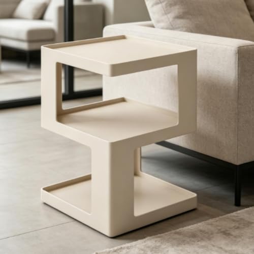 Table d'appoint carrée meuble pour salon modulable et multifonction - 7