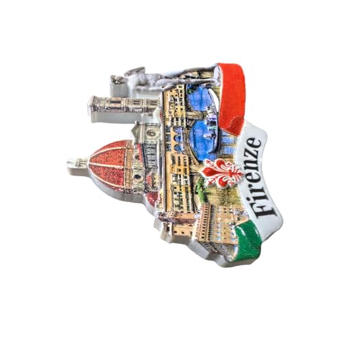 Imán decorativo para refrigerador Florence Italy 3D 8x6 cm miniatura 4