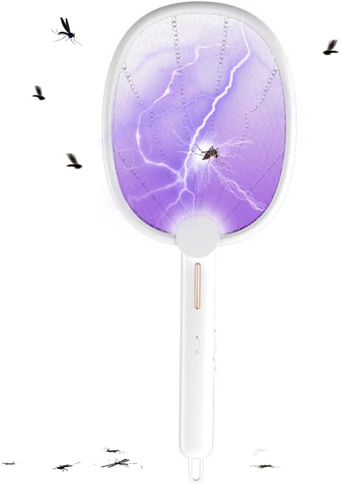 PYapron Bug Zapper, USB Rechargeable Electric Fly Swatter 3000V with UV Ray & Electric Shock Rechargeable Mosquito Killer Lamp Bug Zapper for Home, Camping, Indoor and Outdoor Activities