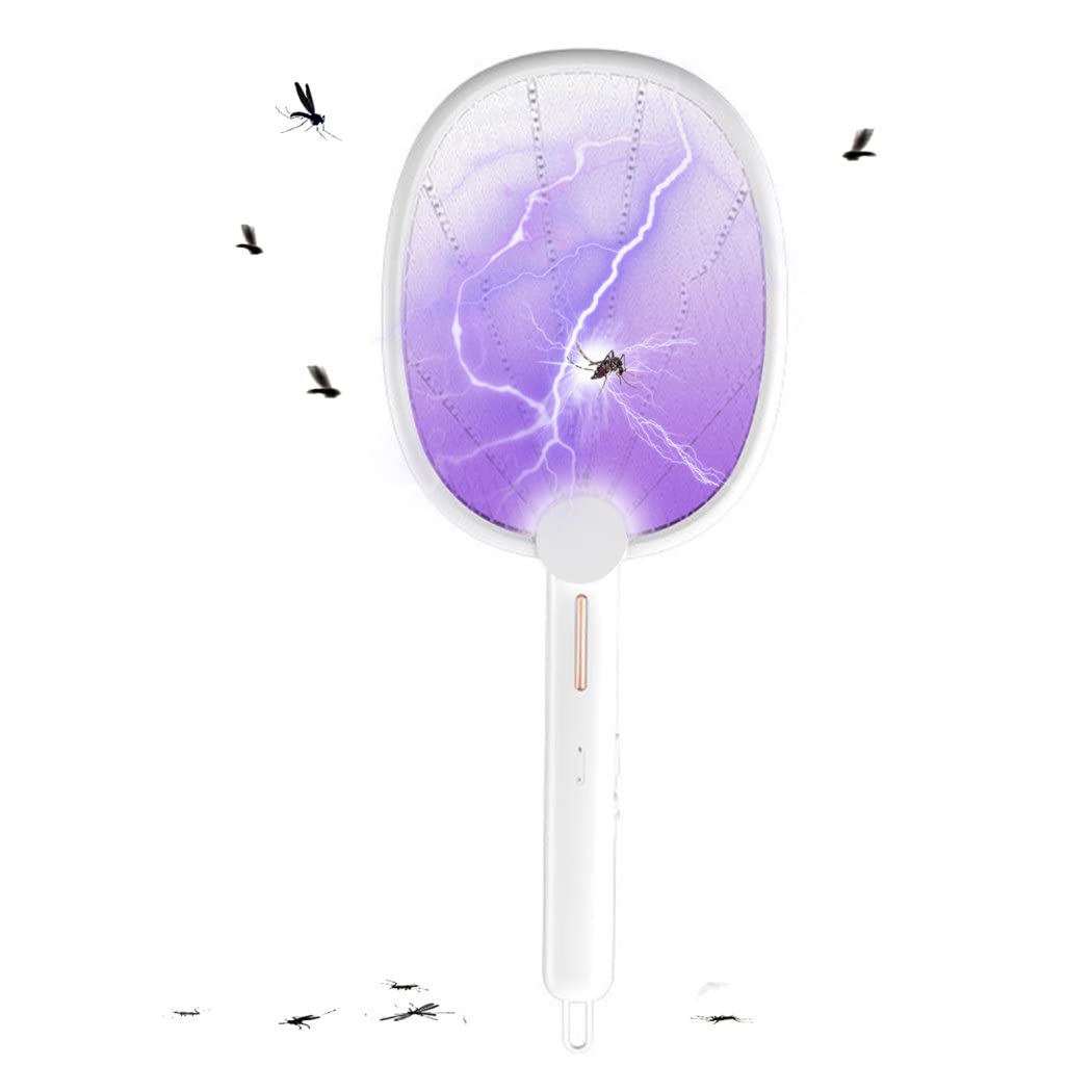 PYapron Bug Zapper, USB Rechargeable Electric Fly Swatter 3000V with UV Ray & Electric Shock Rechargeable Mosquito Killer Lamp Bug Zapper for Home, Camping, Indoor and Outdoor Activities