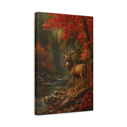 Impression toile cerf art dramatique 30x45 cm décoration murale salon moderne