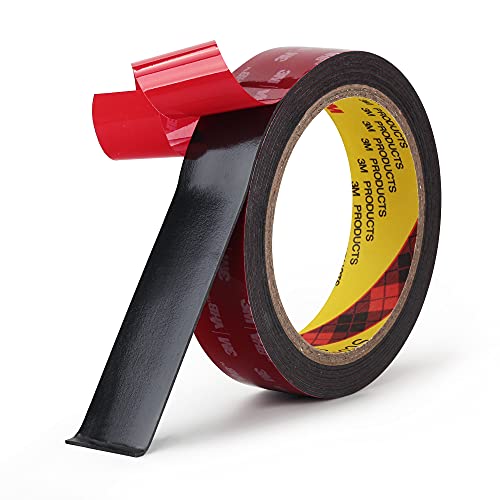 3M Double Sided Mounting Tape 5925 Vhb 1" Width Black Foam Tape High Bond Waterproof Heavy Duty Strong Adhesive Tape Thick 0.025 In Fastener Replace Décor Frame Logos #TOP12