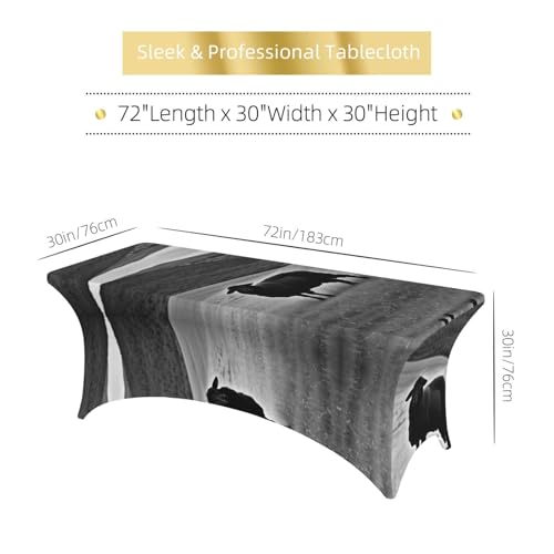 Nappe de table extensible 1,8m élasthanne avec imprimé mouton - 7