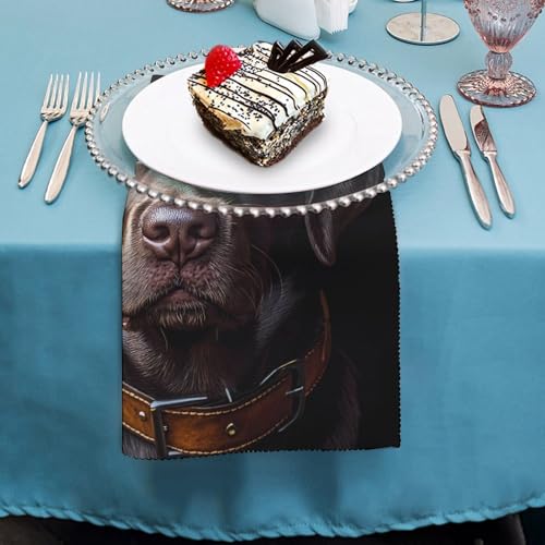 Servilletas de cena de tela con Labrador marrón, el detalle ideal para amantes de los perros 5