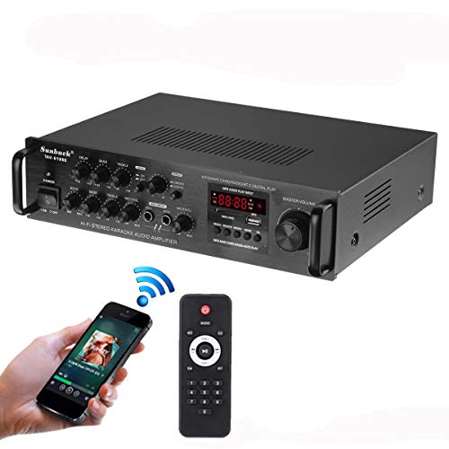 APROTII 2000W Bluetooth 5.0 Audio Amplifier EQ Stereo Home Theater AMP Car Home 5CH AUX USB FM SD