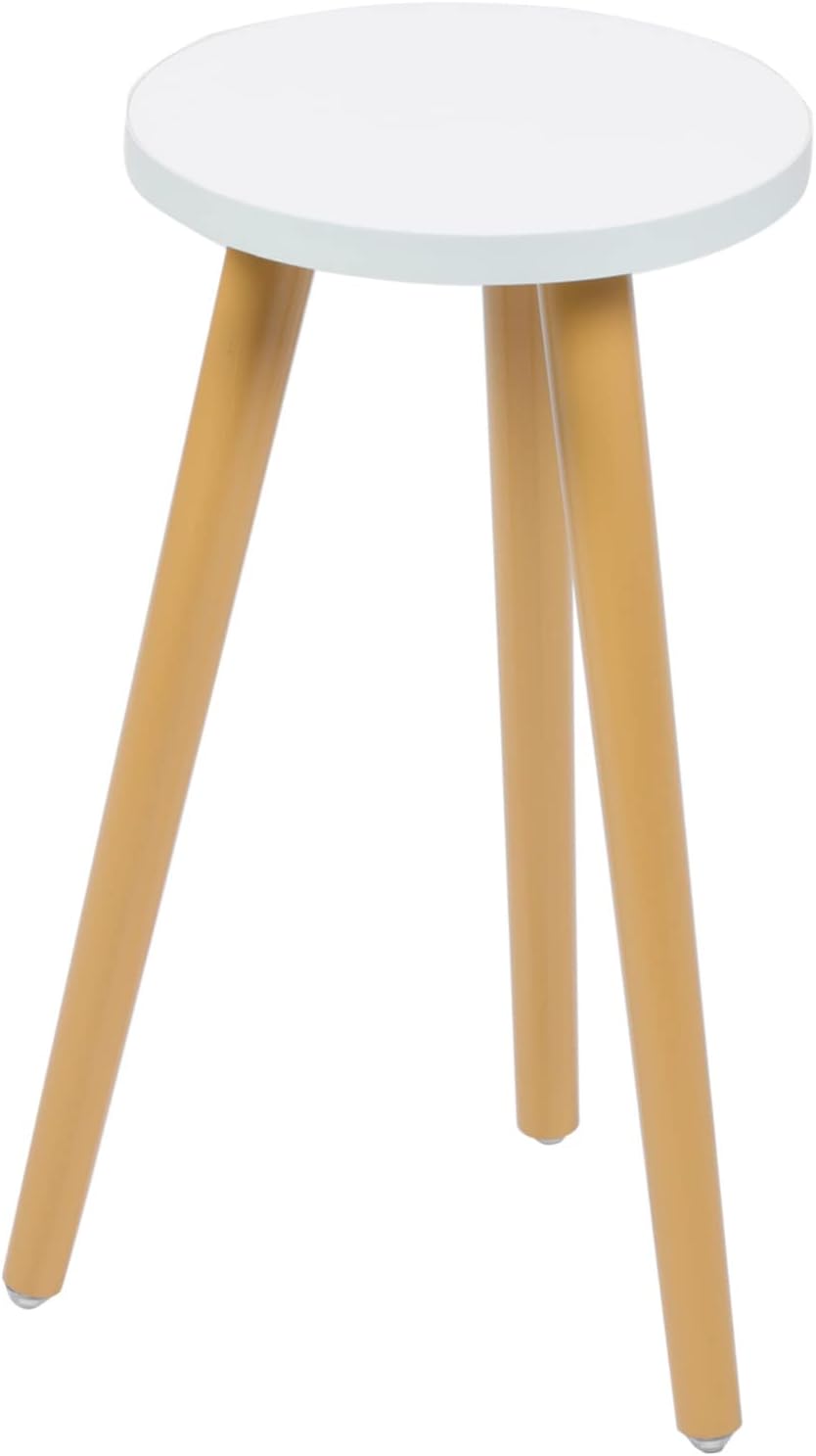 Natural Wood Plant Stand with Load Bearing Capacity Height Indoor Balcony Planter Storage Rack for Living Patio Garden Decor and Floor Protection