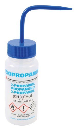 GHS Multi-Lingual Wash Bottle, Isopropanol 500 ml