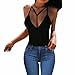 Kwok Blouse, Women's Bra Crop Bustier Bralette Corset Tops Tank T-Shirt (S, Black)