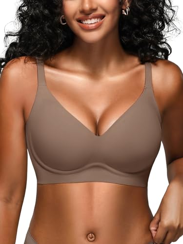 Image of Wireless Jelly Bras for Women No Underwire - S-2XL Seamless Padded T-Shirt Bralette with Support, Comfortable Everyday Bra