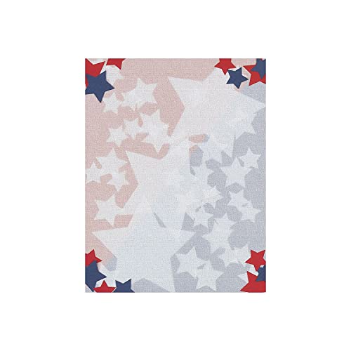 Papiers étoiles en-tête de haute facture 80 fils au format 21,6 x 27,9 cm
