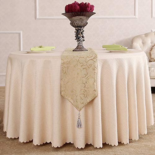 Grande nappe ronde de restaurant WENJUN nappe de table blanche 260cm - 2