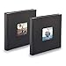 PAZZiMO Álbum de fotos para pegar de color negro para 400 fotos, álbum de fotos 30x30 cm con papel de pergamino, álbum fotos 10x15 con ventana en la portada, pack de 2