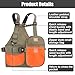 HUNTPAL Upland Hunting Vest Tactical Vest for Filed Bird Hunting, Backpack w/Game Pouch and Pockets, Chest Strap & Waist Belt (Blaze Orange)