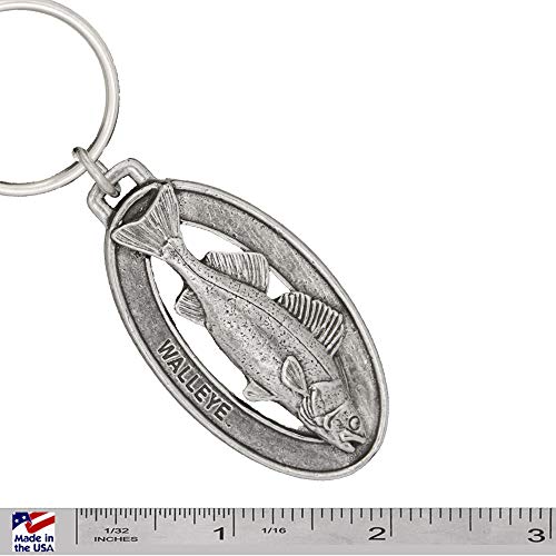 Image of Creative Pewter Designs Walleye Keychain F075KC, Walleye Keychain, Pewter Keychain