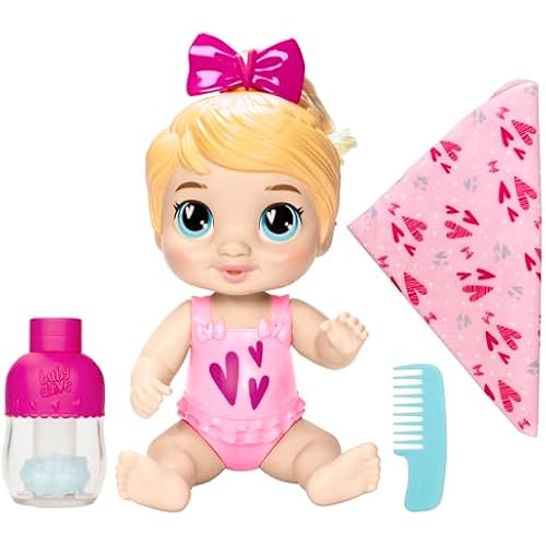Baby Alive Shampoo Snuggle Harper Hugs Blonde Hair 11 Inch Water Baby Doll Playset, Toys for 3 Year Old Girls & Boys & Up