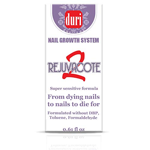 Duri Rejuvacote 2 Nail Growth System Sensitive Formula - Nail Hardener And Strengthener For Brittle, Breaking, Splitting Nail Repair - 0.61 Fl. Oz. #TOP3