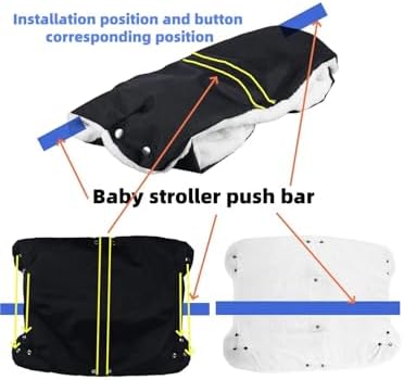 Stroller Gloves 2-Pair Extra Thick Winter Stroller Gloves, Frost Wind & Snow Protection Compatible with Parents - 4
