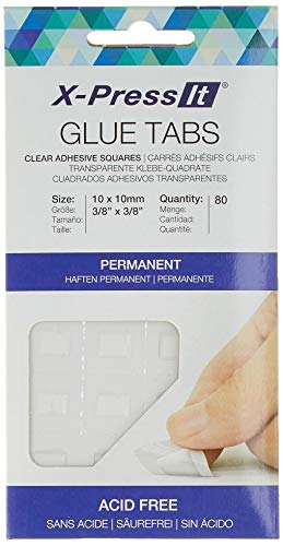 transotype 75128 transparentes adhesivas de quadrade permanente 80ST 10 x 10 mm