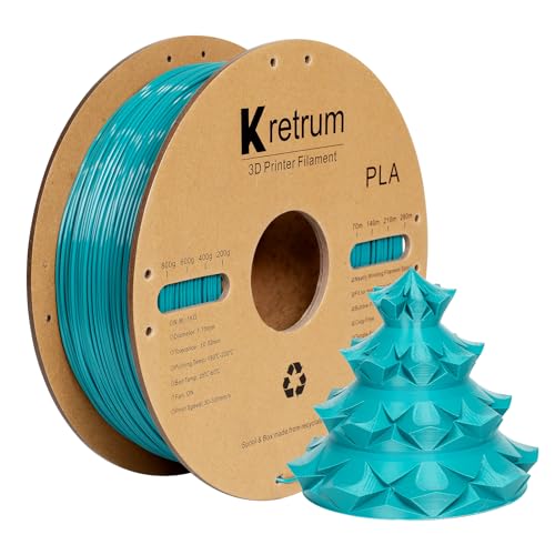 Image of Kretrum PLA Filament 1.75 mm 3D Printer Filaments Cardboard Spool Refills 1 kg Widely Compatible for Most FDM 3D Printers Fits ELEGOO Anycubic FlashForge Creality Bambu Prusa ect. Pine Green