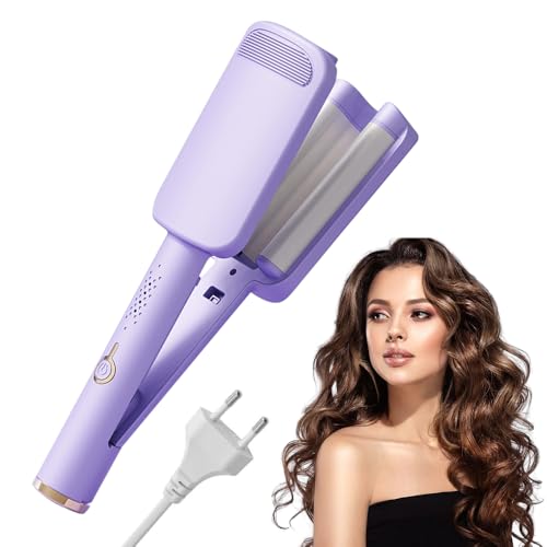 KBIBCK Ferro ondulato per capelli, 32 mm Beach Waves, ferro arricciacapelli a forma di sirena, ferro ondulato, grandi onde, arricciacapelli con 4 temperature regolabili, adatto per capelli lunghi