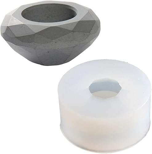 Miniatura 7 de NICOLE Molde de silicona de hormigón Candelero de cemento Candelero plantas suculentas decoración del hogar herramienta