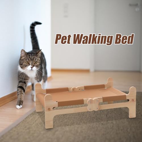 Cama para gatos y mascotas pequeñas, tumbona portátil de flujo de aire 4