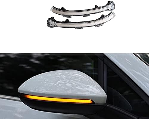 cantondz Compatible With Golf Mk7 7.5 7 Gti R Gtd LED Dynamic Turn Signal Light Rearview Mirror Turn Flash Lamp Waterproof Mirror Indicators Light