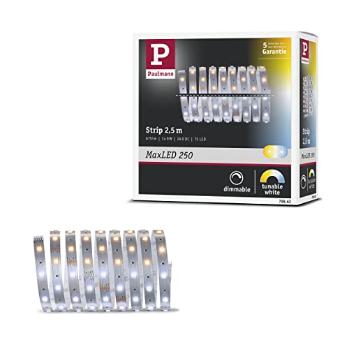 Bande lumineuse LED MaxLED 250 Paulmann Tunable White de 2,5 m pour un éclairage blanc sur mesure
