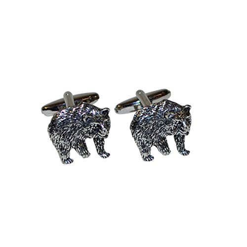 Mancuernillas de Hombre RGT English Made Pewter Bears miniatura 1