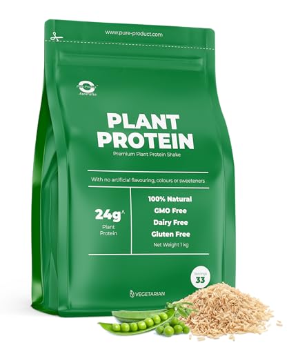 Pure Product Australia Vegan Pea and Rice Protein Isolate Powder Unflavoured 1 kilogram