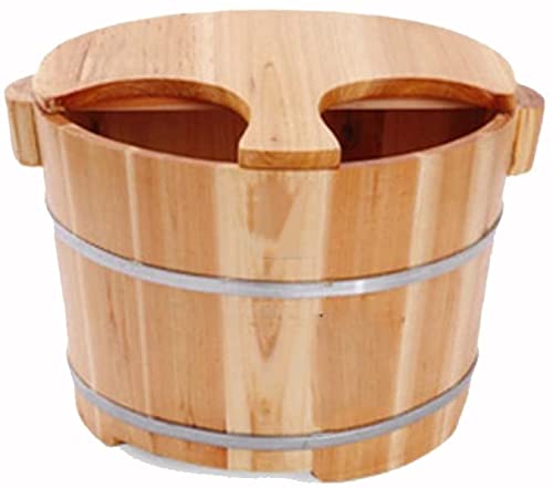 Spa de pies de madera con masaje y burbujas