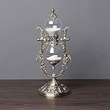 Sanduhr-Timer, Dekorative Sanduhr, Sanduhr Ornament, Vintage Messing Sanduhr Metall-Sanduhr Vintage Einzigartige Antike Stunde Glas Sanduhr für Home Decor Tischschmuck Oder Geschenk A,30 minutes