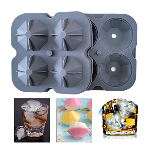 Summer Diy Creative Silica Gel Diamonds Tray Mould Home Bar Party Cool Whiskey Wine Ice Cream Mold Kitchen Tools (Color : B) #TOP2