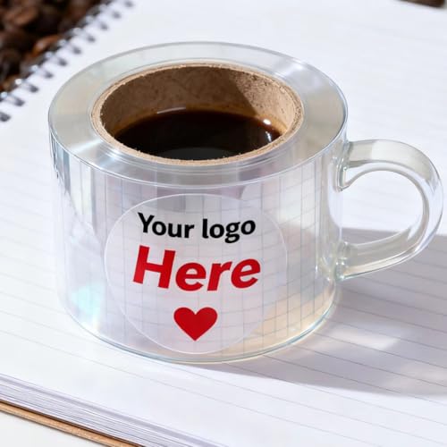 Personalized Waterproof Clear Stickers Custom Made Any Text or Image Transparent Customized Label Stickers 100-500 Pack