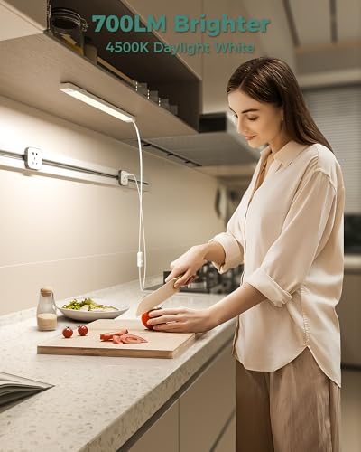 Image of ASOKO 16 Inch Under Counter Light 700LM 4500K Plug in Kitchen Light