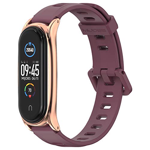 MIJOBS Strap for Xiaomi Mi Band 6 Mi Band 5, Replacement Wristband for Xiaomi Mi Band 4 Mi Band 3 Silicone Sport Wrist Strap for Xiaomi Mi Band 5/6
