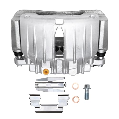 Image of Detroit Axle - Rear Right Brake Caliper for 2001-2006 Chevy Silverado 1500 | GMC Sierra 1500 Suburban Yukon XL Tahoe Cadillac Escalade ESV EXT Passenger Side Disc Brake Caliper w /Bracket Replacement