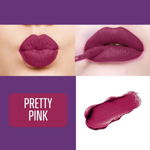 Image of Blue Heaven Ultimatte Whipp Lip Liquid Lipstick Waterproof Infused with Cocoa Butter & Rosehip Oil | Hydrating | Airy Mousse Texture | Soft Matte Finish | Intensely Pigmented | Pretty Pink | 3 ML