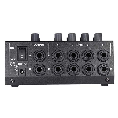 Tomshin Mixer de linha de som de áudio mono/estéreo de 8 canais de tamanho compacto com adaptador de